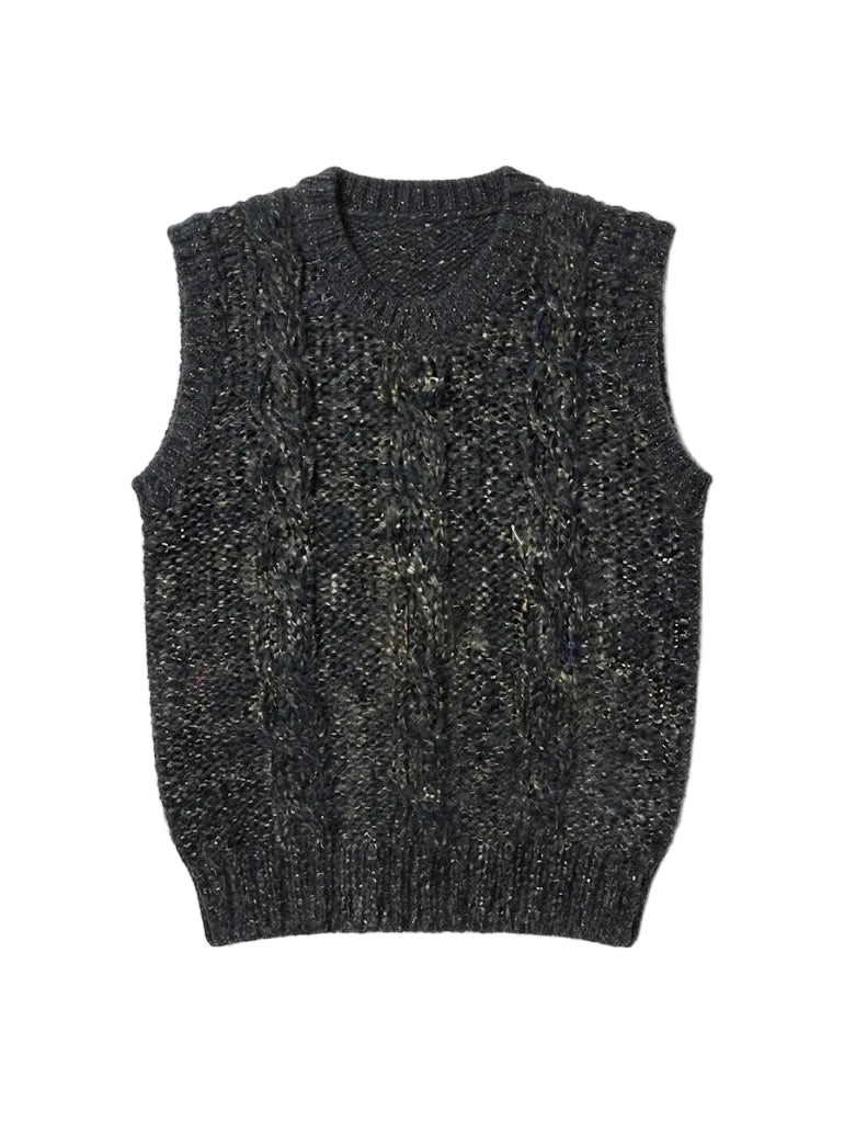 Baby Boys Sleeveless Sweater V Neck Dark Grey at Zubaidas