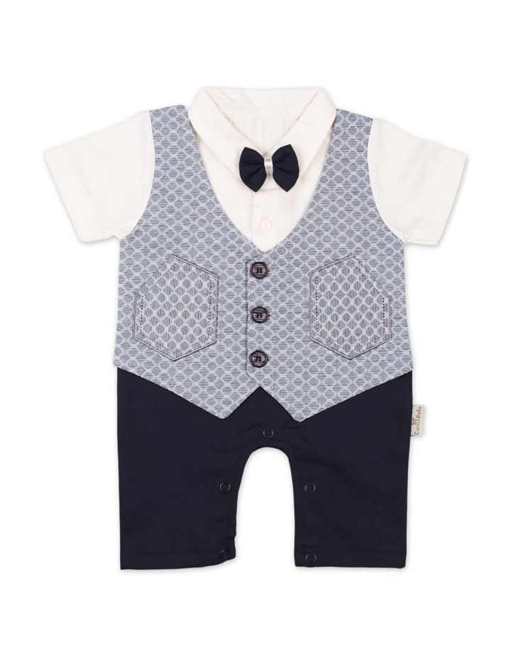 Baby Boys Summer Romper With Cap Grey Premium Turkish Collection at Zubaidas Pakistan