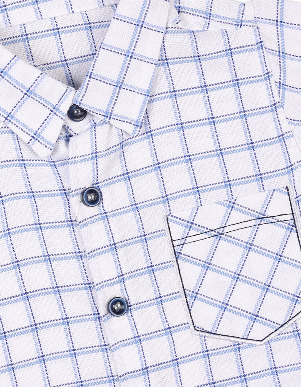 Baby Boys Summer Suit Check Blue Premium Turkish Collection at Zubaidas Official Pakistan