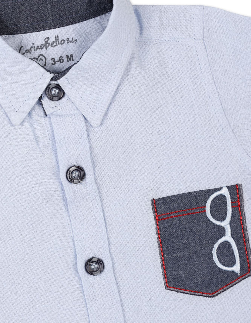 Baby Boys Summer Suit Light Blue Striped Premium Turkish Collection at Zubaidas Official Pakistan