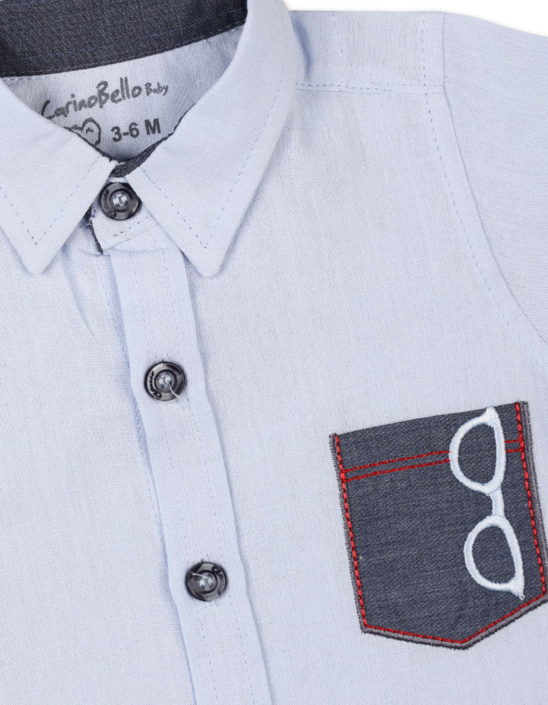 Baby Boys Summer Suit Light Blue Striped Premium Turkish Collection at Zubaidas Official Pakistan