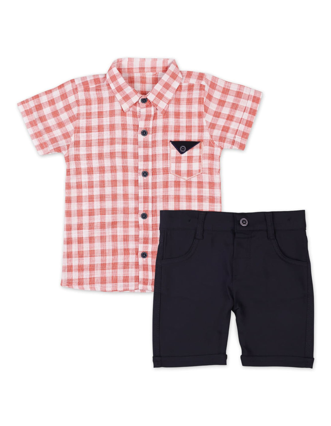 Baby Boys Summer Suit Orange Black Premium Turkish Collection at Zubaidas