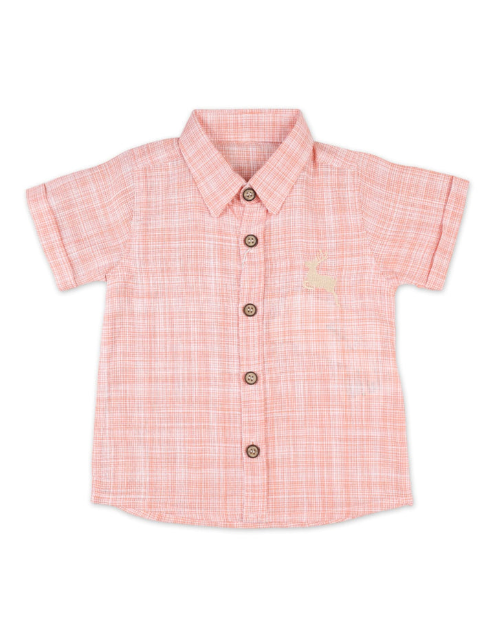 Baby Boys Summer Suit Peach Beige Premium Turkish Collection at Zubaidas Official Pakistan