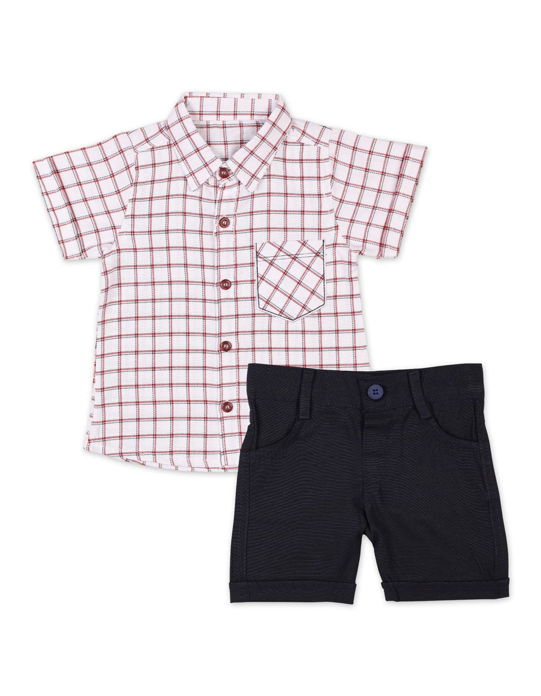 Baby Boys Summer Suit Red Black Premium Turkish Collection at Zubaidas