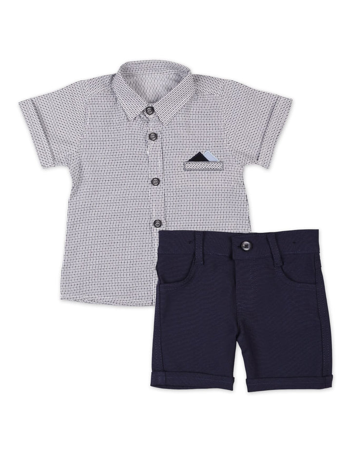 Baby Boys Summer Suit Set Grey Premuim Turkish Collection at Zubaidas