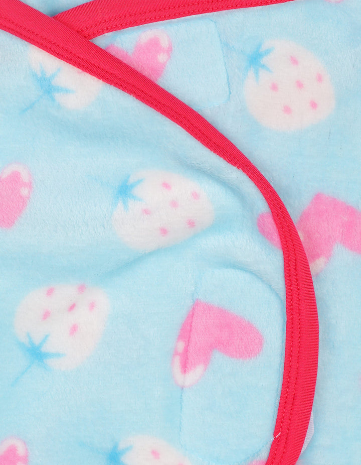 Baby Boys Swaddle Wraps Bambies Heart Light Blue at Zubaidas Oficial