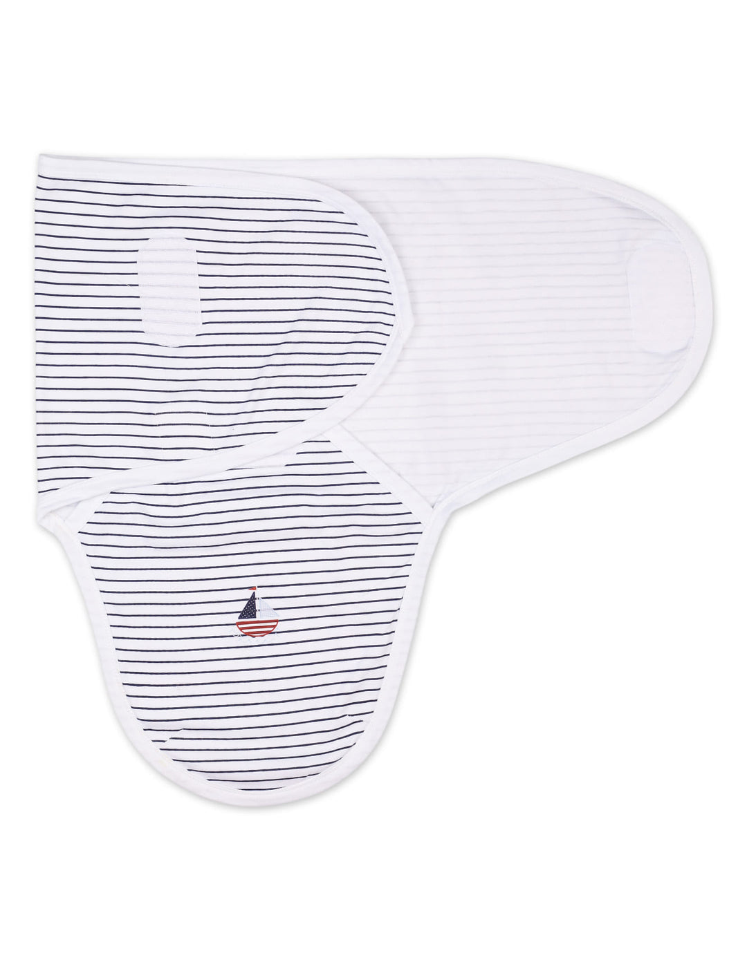 Baby Boys Swaddling Sheet Bambies Ocean Stripes Navy Blue at Zubaidas