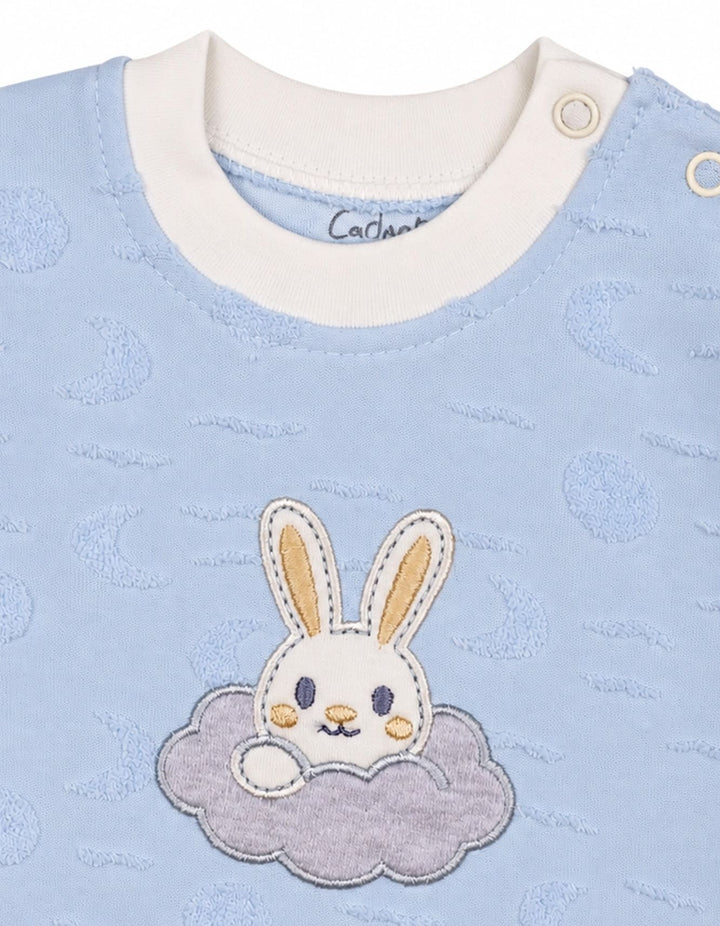 Baby Boys Winter 2 Piece Suit Set Blue Bunny at Zubaidas Official Pakistan