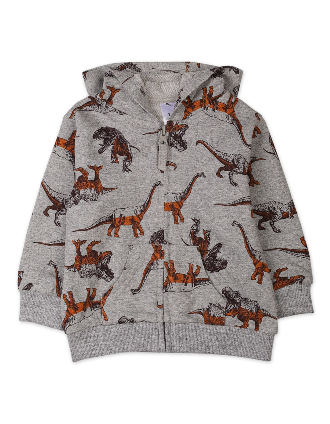 Baby Boys Winter Clothing Sets Grey Bambies Dinosaur Print Hoodie and Matching Pants at Zubaidas Pakistan
