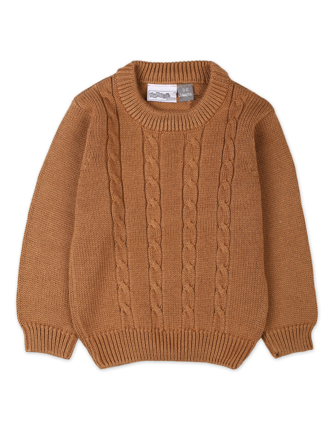 Baby Boys Winter Knitted Pullover Sweaters Bambies Brown at Zubaidas