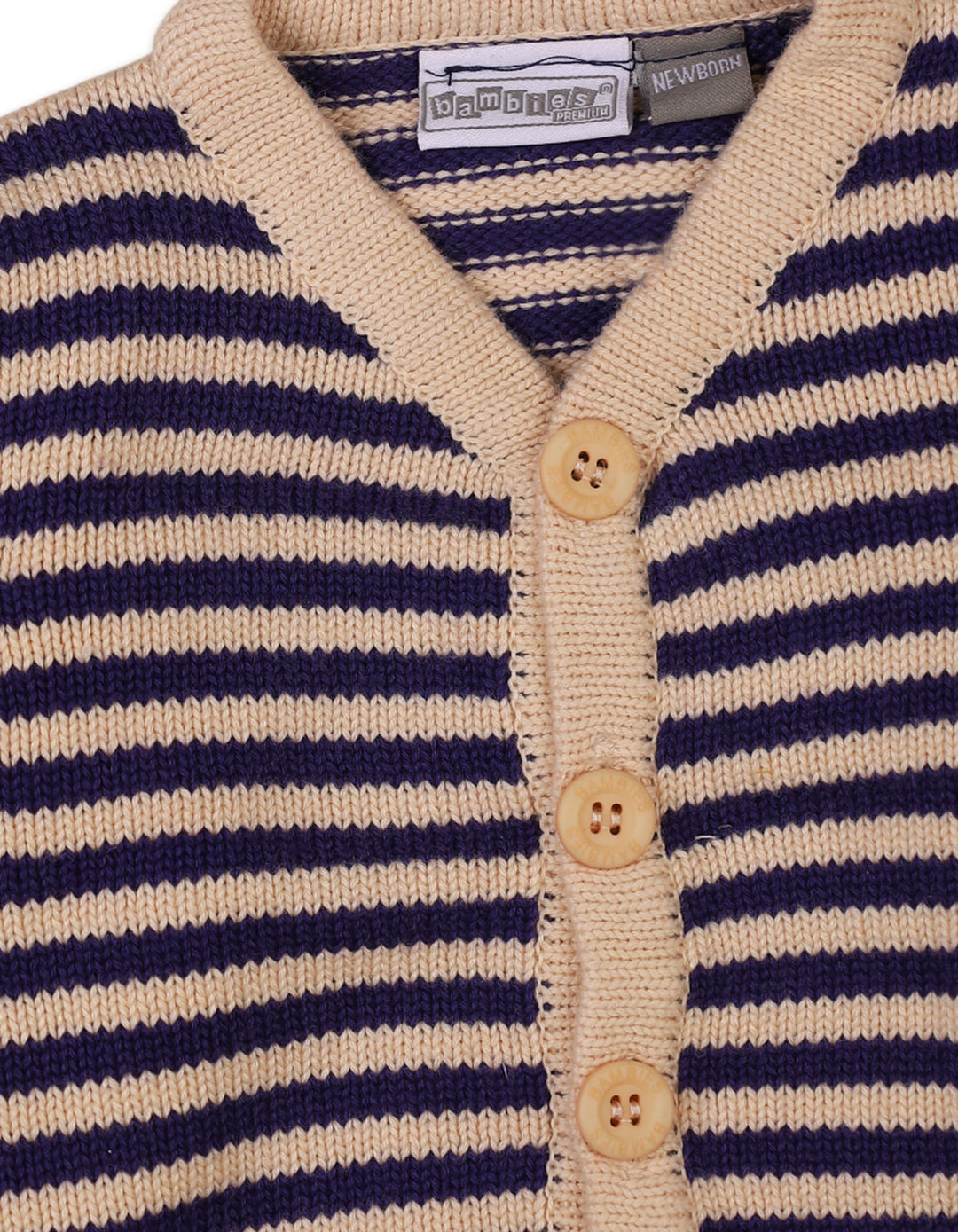 Baby Boys Winter Knitted Suit Sets Bambies Striped Navy at Zubaidas Official Pakistan