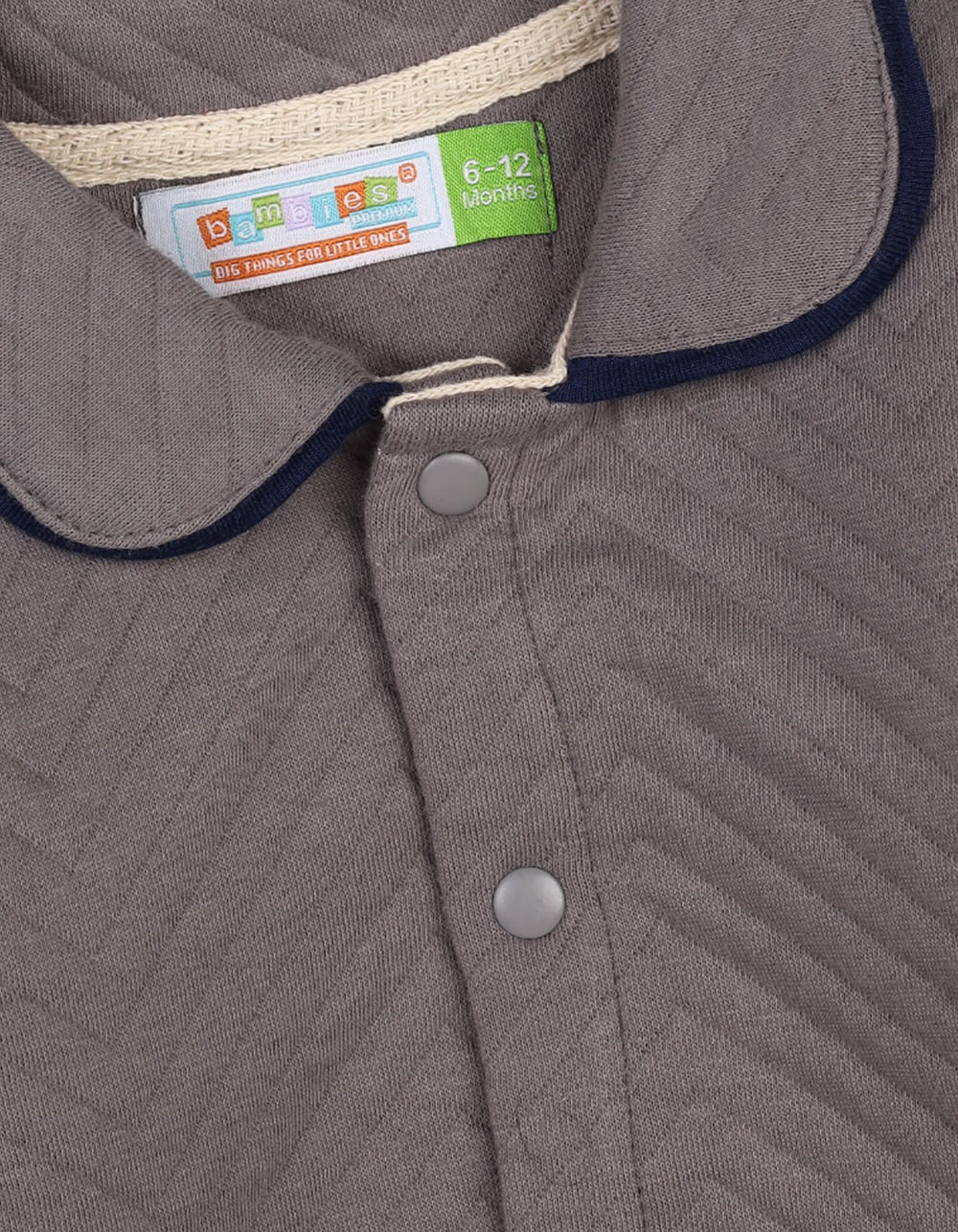 Baby Boys Winter Romper Bambies Quilted Charcoal at Zubaidas Pakistan