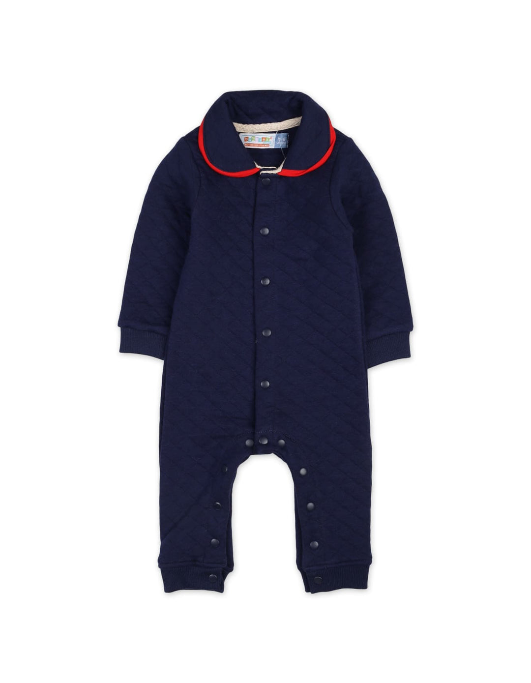 Baby Boys Winter Romper Bambies Quilted Navy Blue at Zubaidas
