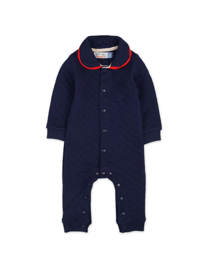 Baby Boys Winter Romper Bambies Quilted Navy Blue at Zubaidas