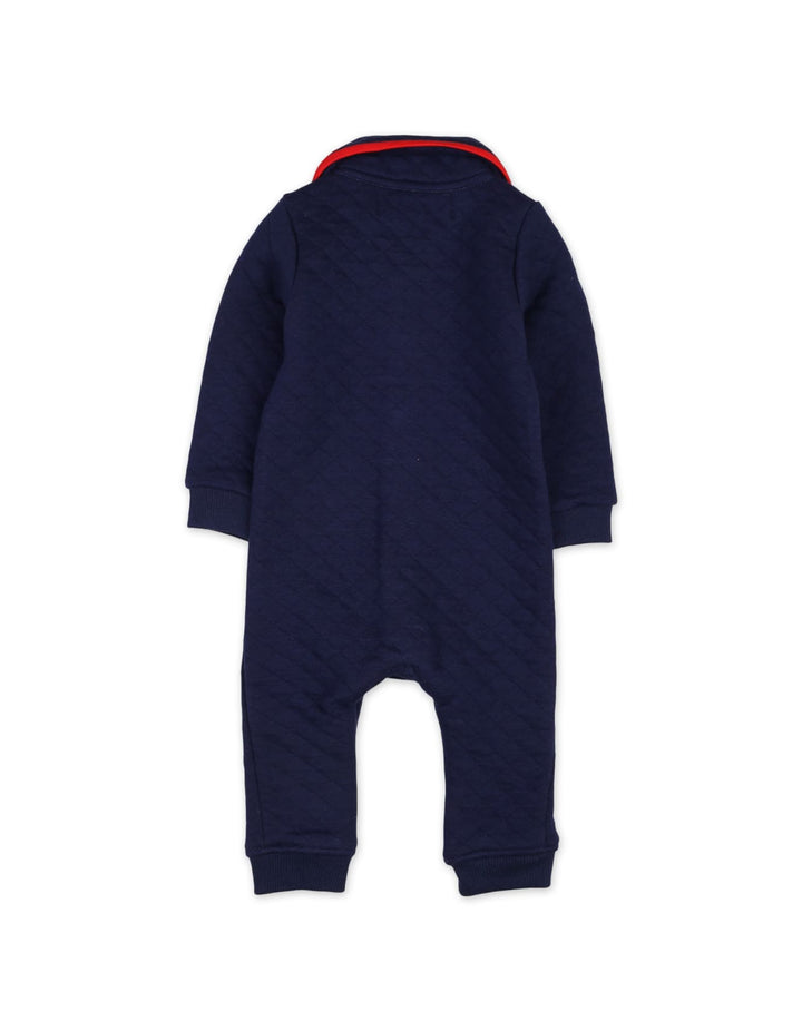 Baby Boys Winter Romper Bambies Quilted Navy Blue at Zubaidas Official Pakistan