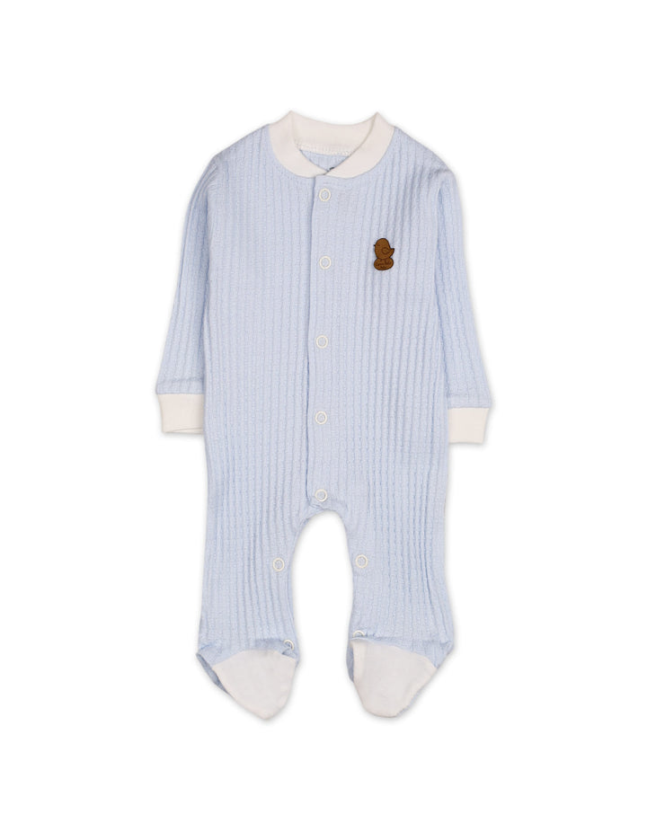 Baby Boys Winter Romper with Cap Bird Applique Blue at Zubaidas Online Pakistan