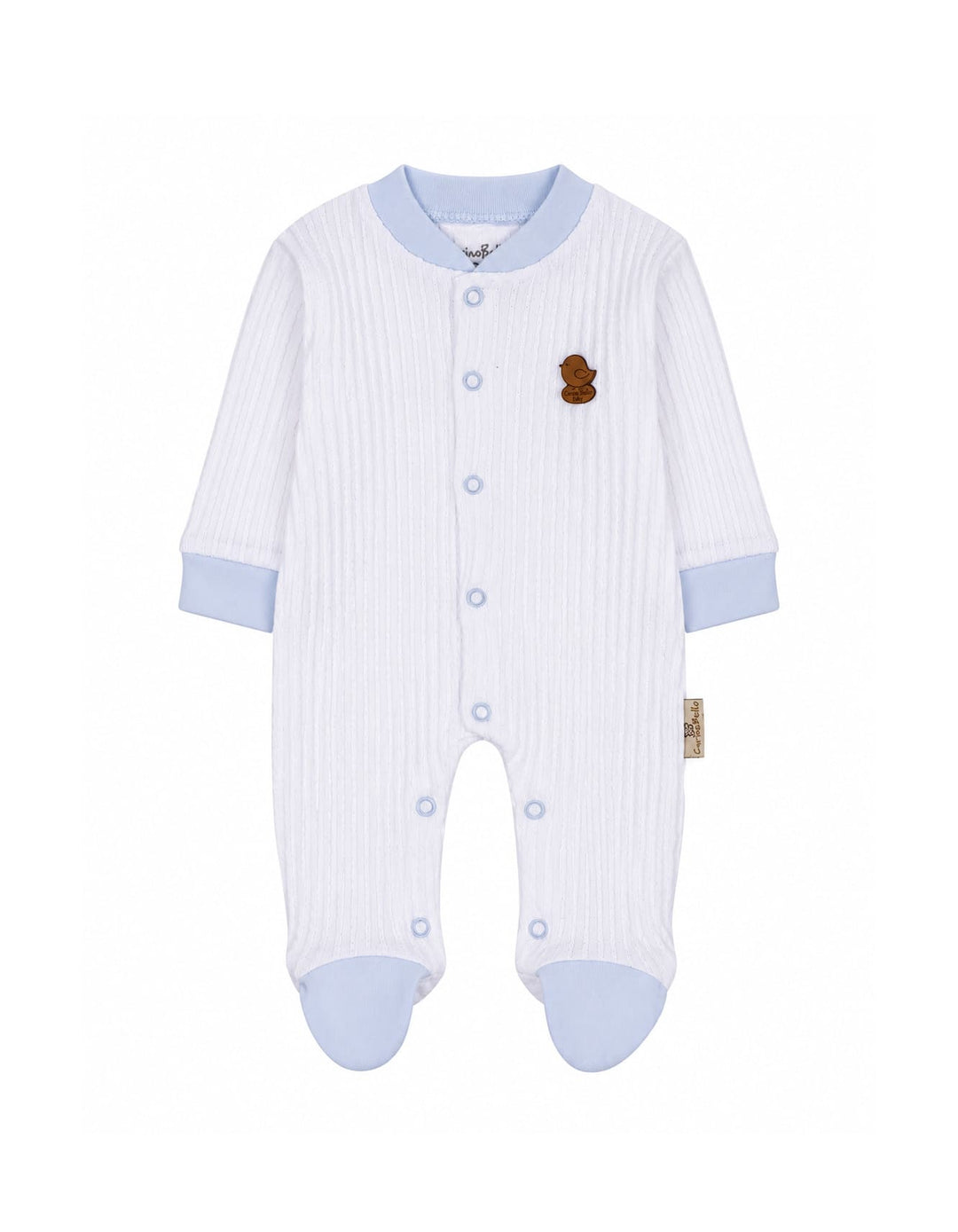 Baby Boys Winter Romper with Cap Bird Applique White at Zubaidas Official Pakistan