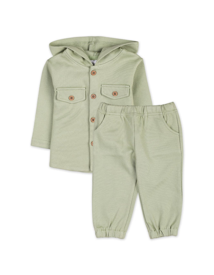 Baby Boys Winter Suit Sets Bambies Hooded Olive Green at Zubaidas