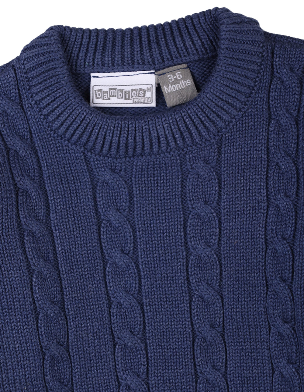 Baby Boys Winter Sweaters Knitted Cable Knit Pattern Bambies Navy Blue at Zubaidas Pakistan