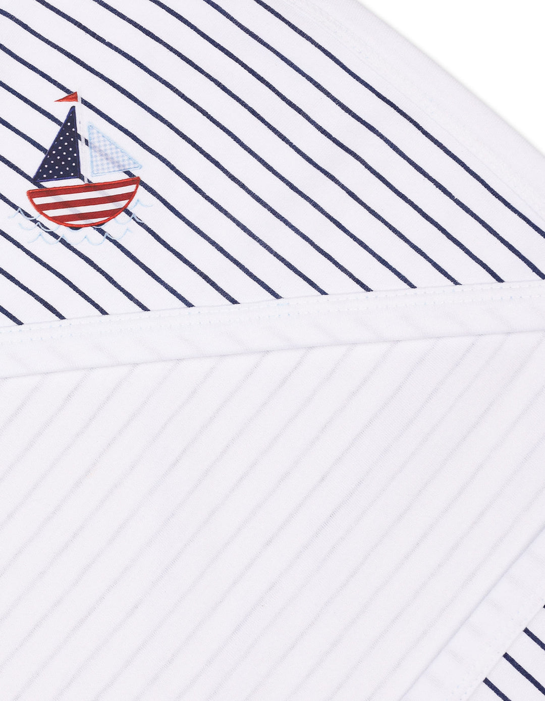 Baby Boys Wrapping Sheet Bambies Ocean Stripes Navy Blue at Zubaidas Official Pakistan