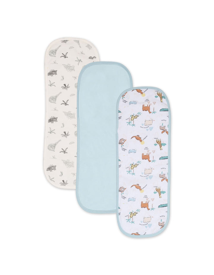 Baby Burp Cloths Pack of 3 Animals at Zubaidas