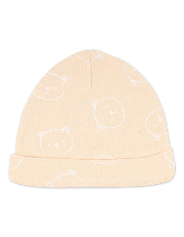 Baby Cap Pack of 3 Bear Beige at Zubaidas