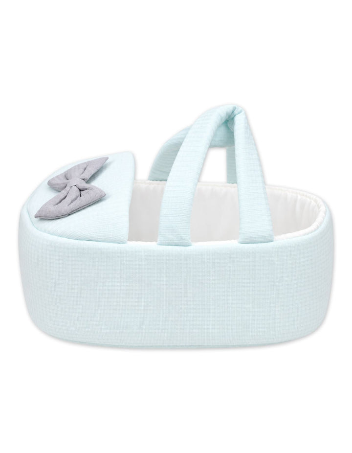 Baby Carry Crib Elegant Bow Mint Blue at Zubaidas
