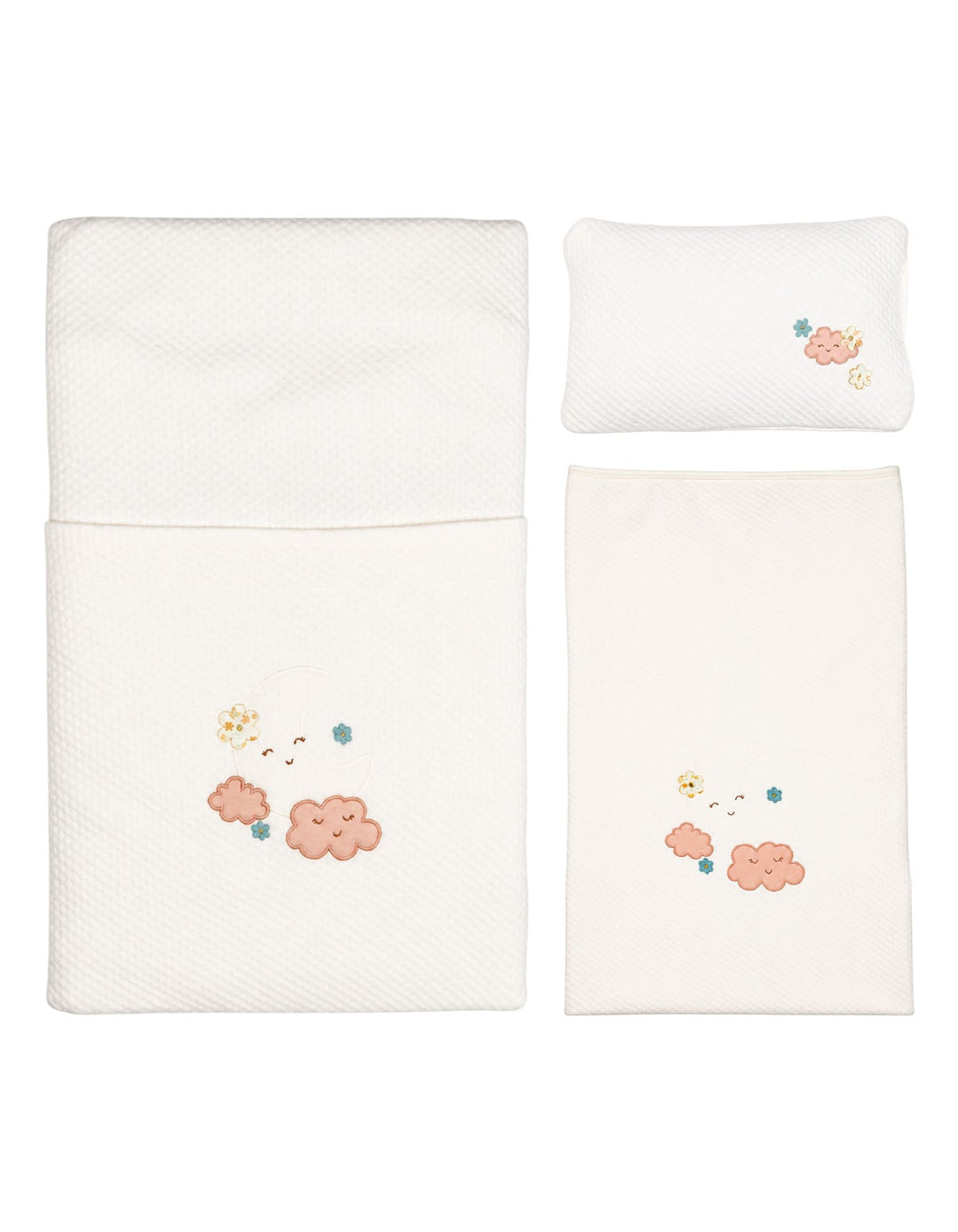 Baby Carry Nest 3 Pcs Gift Set Pink Clouds at Zubaidas