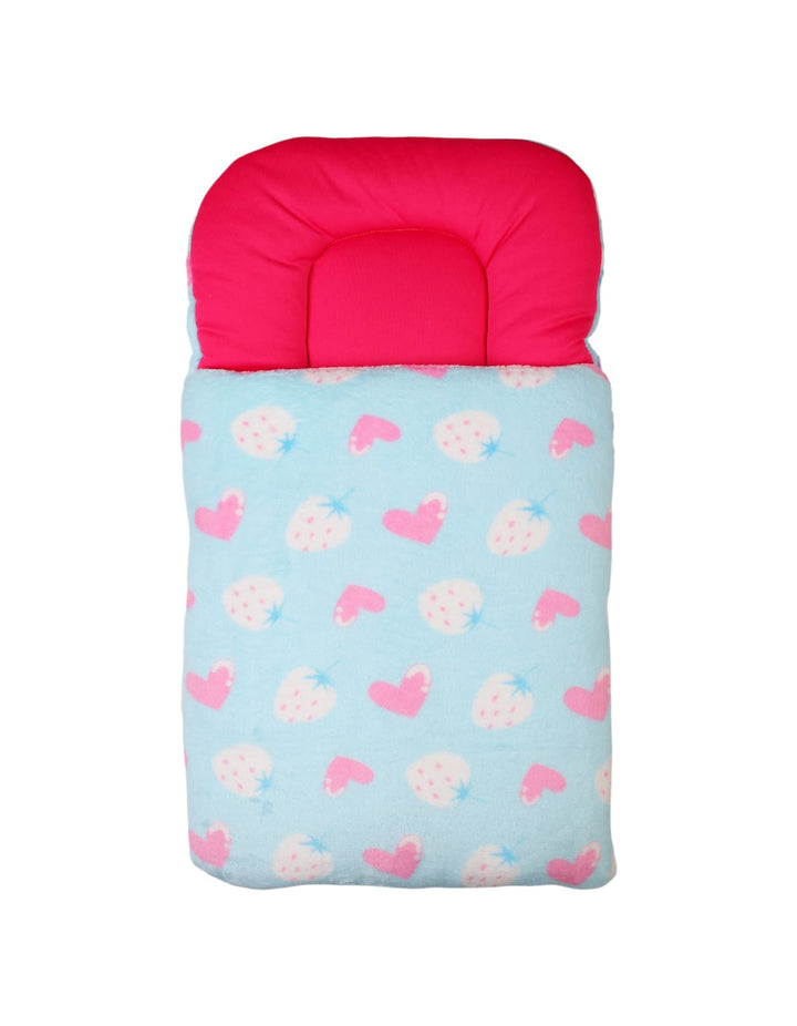 Baby Carry Nest Bambies Strawberry Print Sky Blue at Zubaidas