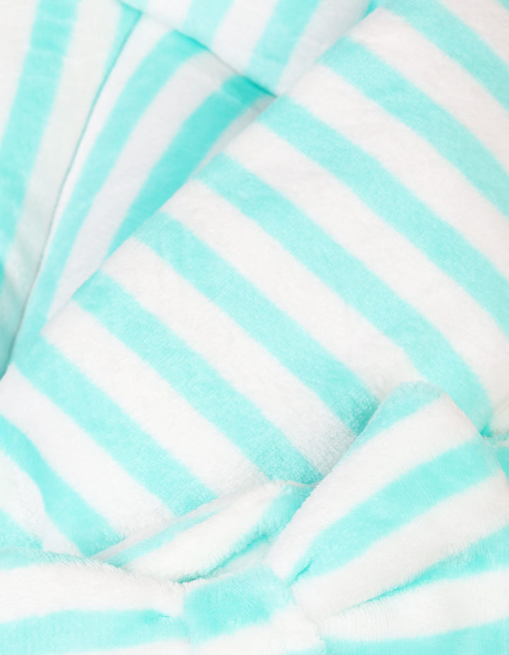 Baby Carry Nest Bambies Striped Plush Bear Design Mint Green at Zubaidas Pakistan