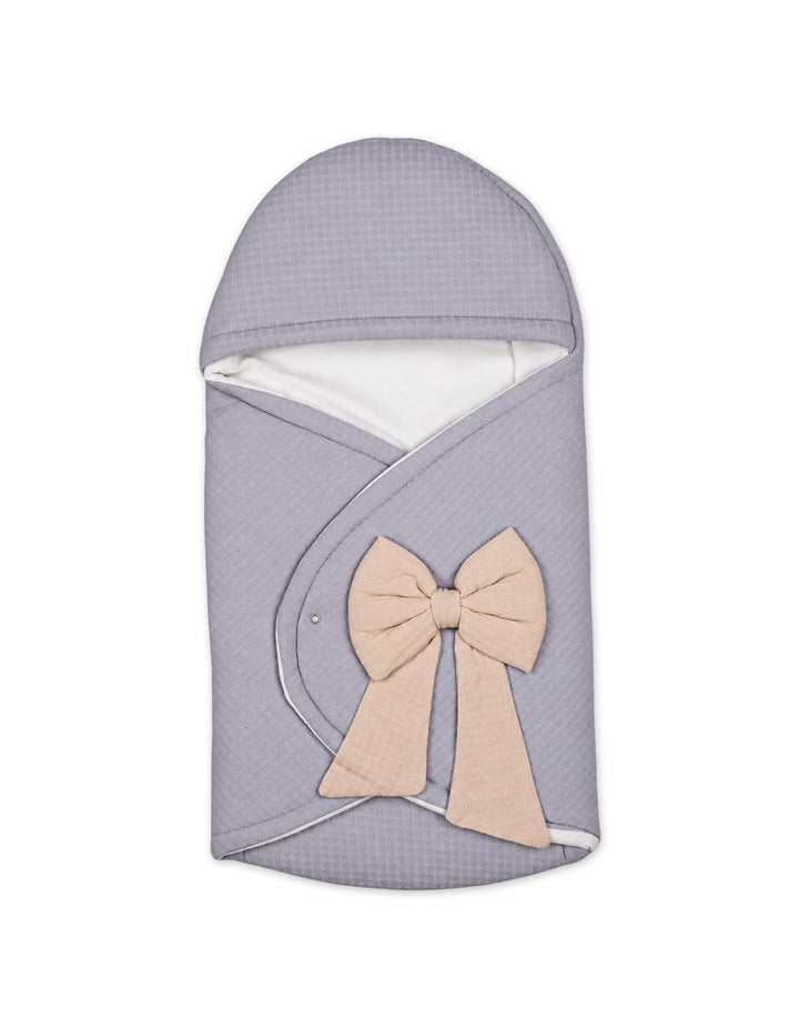 Baby Carry Nest Beige Bow Grey at Zubaidas