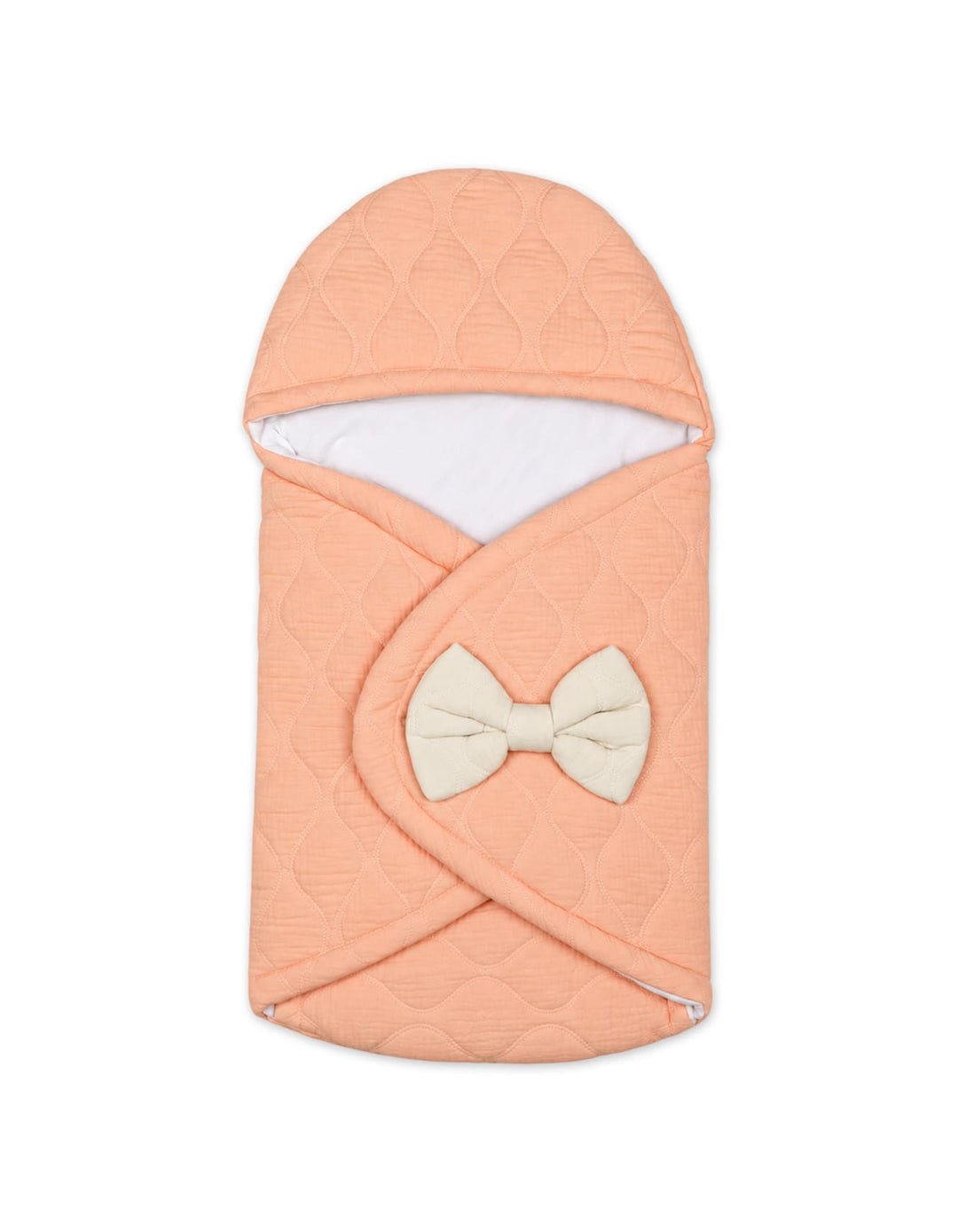 Baby Carry Nest Beige Bow Peach at Zubaidas