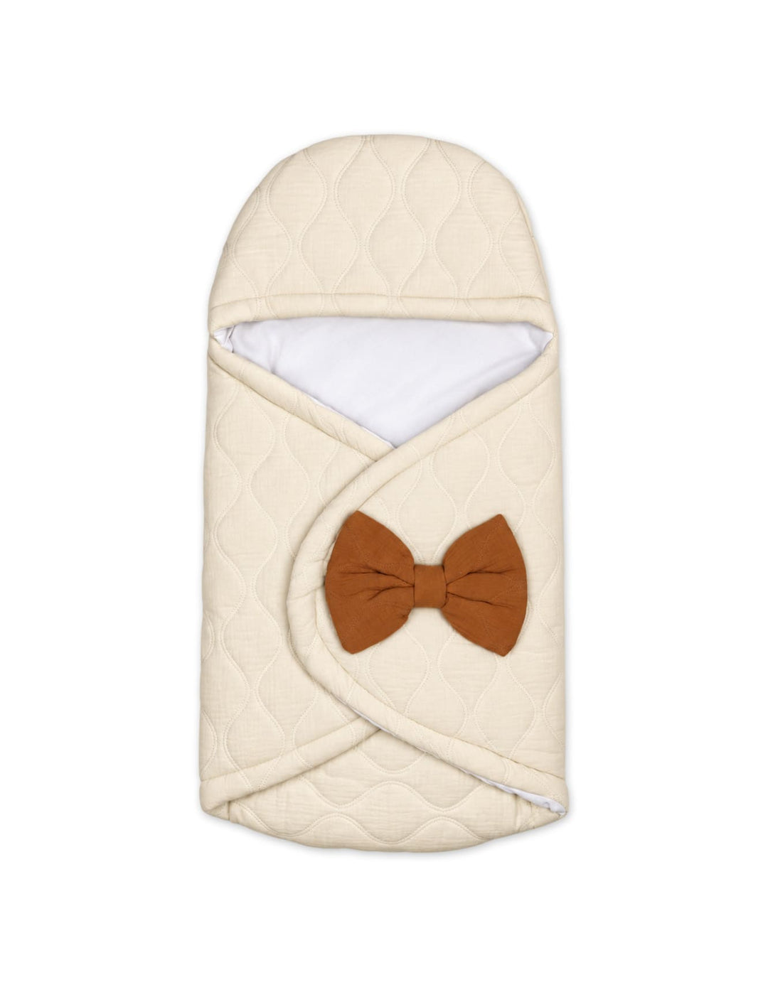 Baby Carry Nest Brown Bow Beige at Zubaidas