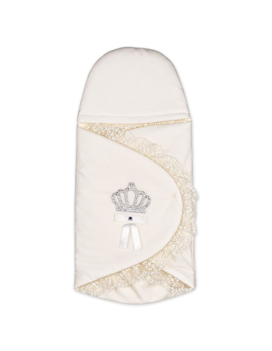 Baby Carry Nest Crown Applique White at Zubaidas