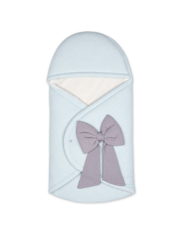Baby Carry Nest Grey Bow Mint Green at Zubaidas