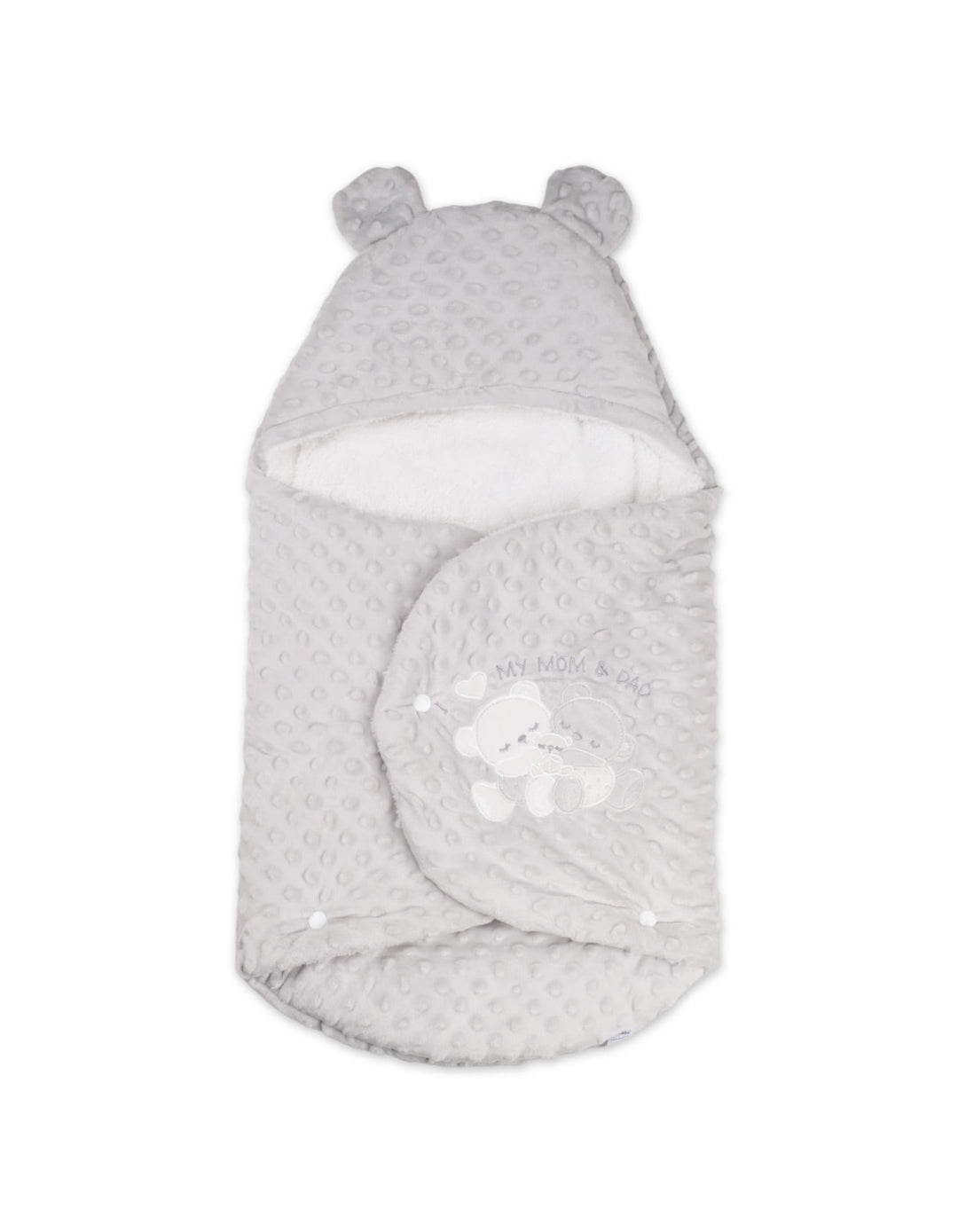Baby Carry Nest Hooded Bear Theme Grey at Zubaidas