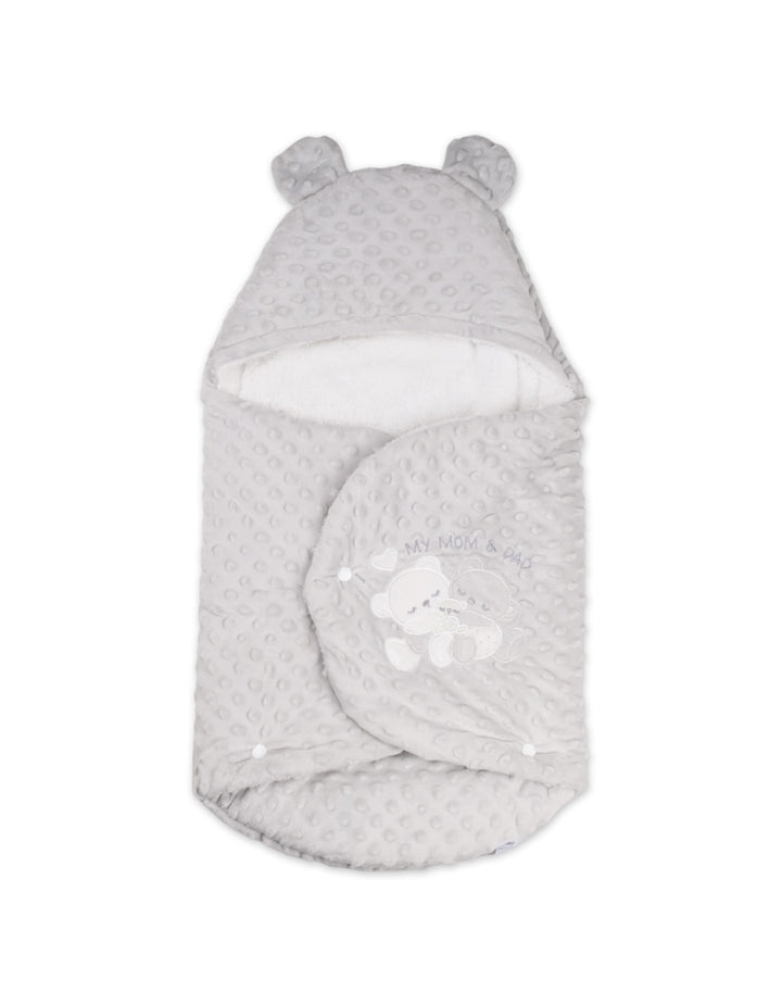 Baby Carry Nest Hooded Bear Theme Grey at Zubaidas