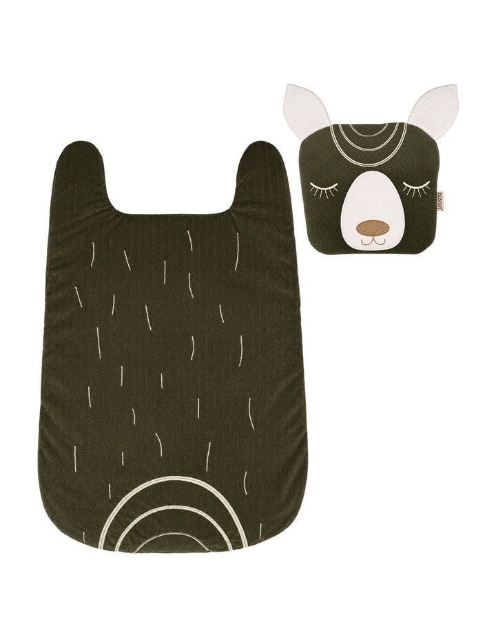 Baby Changing Mat with Pillow Olive Green at Zubaidas