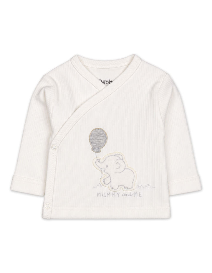 Baby Clothing Gift Set 5 Pcs Elephant and Balloon White and Grey at Zubaidas Official Pakistan