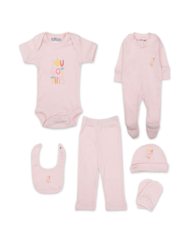 Baby Clothing Gift Set 6 Pcs You Got This Peach at Zubaidas