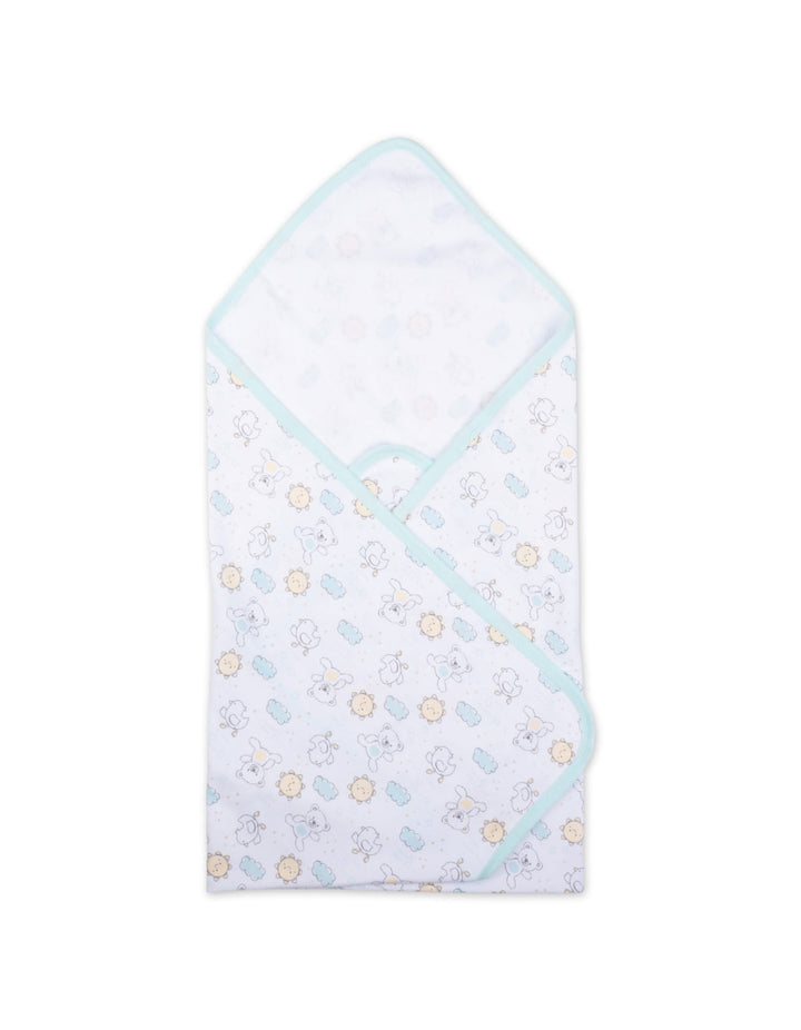 Baby Clothing Gift Set 7 Pcs Hello Little One Mint Green and White at Zubaidas Official Pakistan