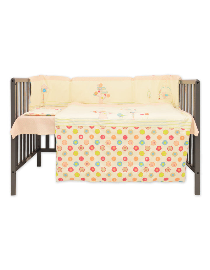 Baby Cot Bedding 4 Piece Set Mona Flowers at Zubaidas Official Pakistan