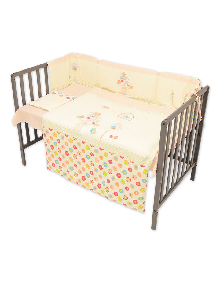 Baby Cot Bedding 4 Piece Set Mona Flowers at Zubaidas Online Pakistan