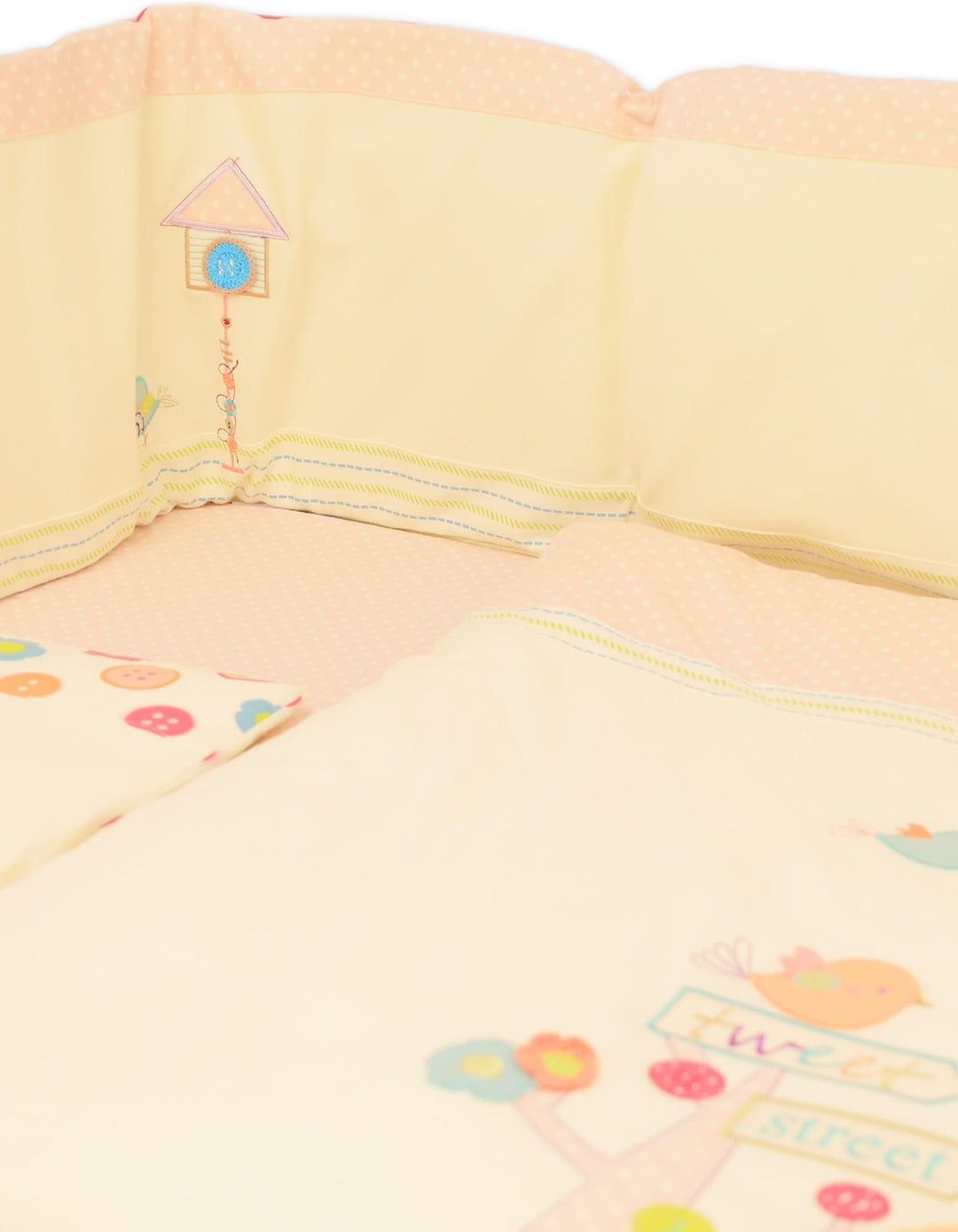 Baby Cot Bedding 4 Piece Set Mona Flowers at Zubaidas Best Online Baby and Kids Store in Pakistan