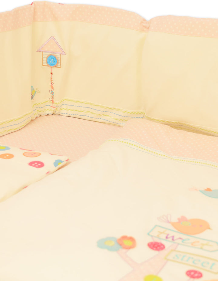 Baby Cot Bedding 4 Piece Set Mona Flowers at Zubaidas Best Online Baby and Kids Store in Pakistan
