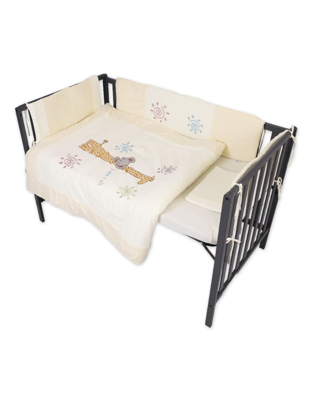 Baby Cot Bedding 5 Pieces Set Bambies Safari at Zubaidas Official Pakistan