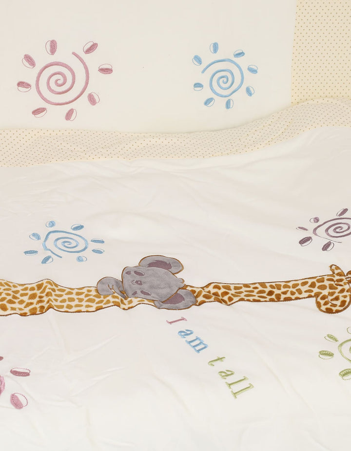 Baby Cot Bedding 5 Pieces Set Bambies Safari at Zubaidas Online Pakistan