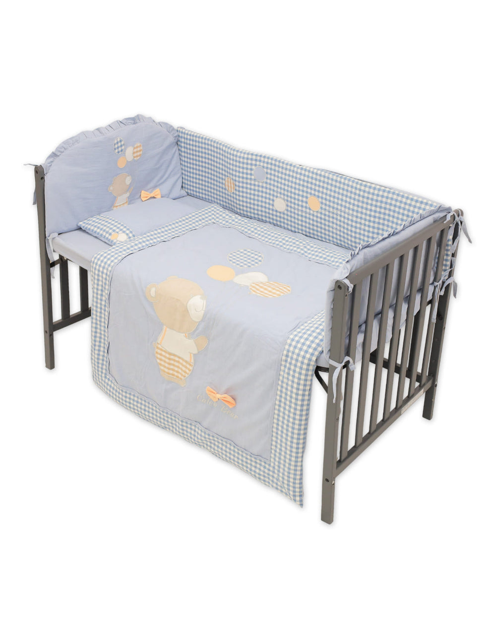 Baby Cot Bedding 7 Piece Set Romantic Moment Blue at Zubaidas Online Pakistan