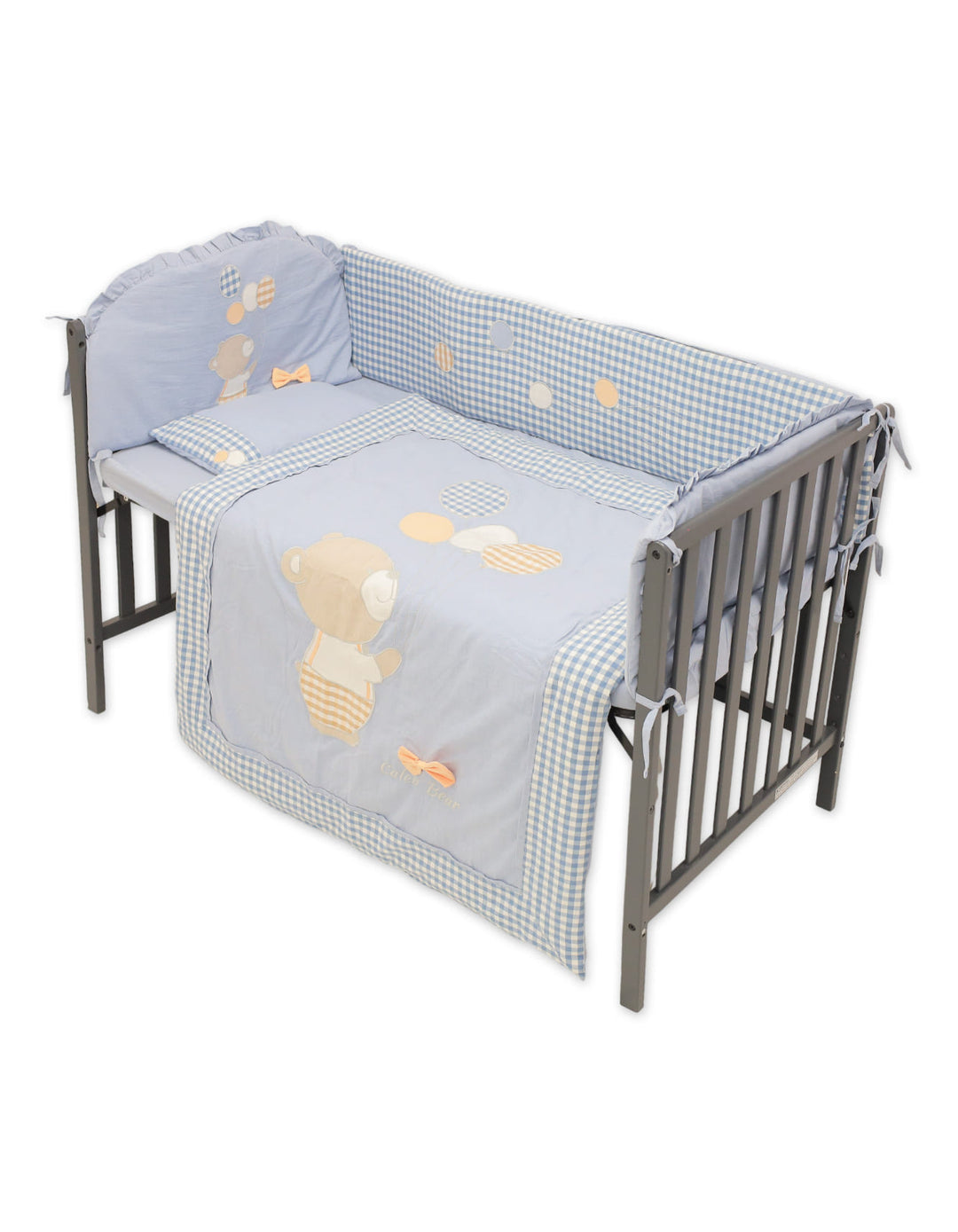 Baby Cot Bedding 7 Piece Set Romantic Moment Blue at Zubaidas Online Pakistan