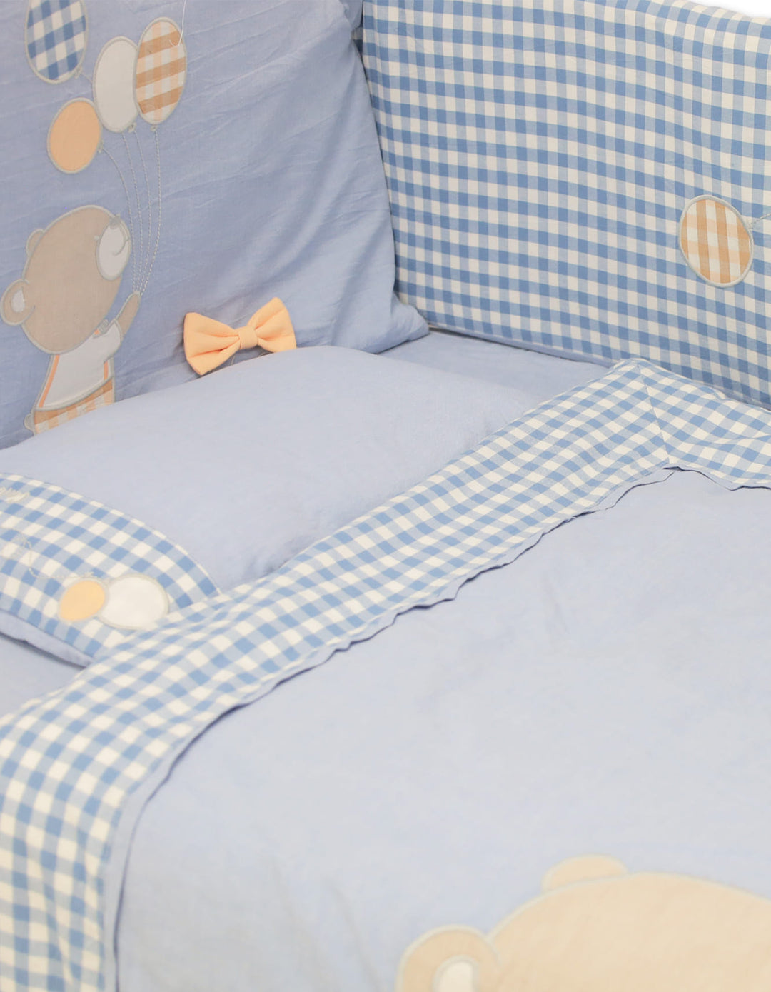 Baby Cot Bedding 7 Piece Set Romantic Moment Blue at Zubaidas Best Baby and Kids Store in Pakistan